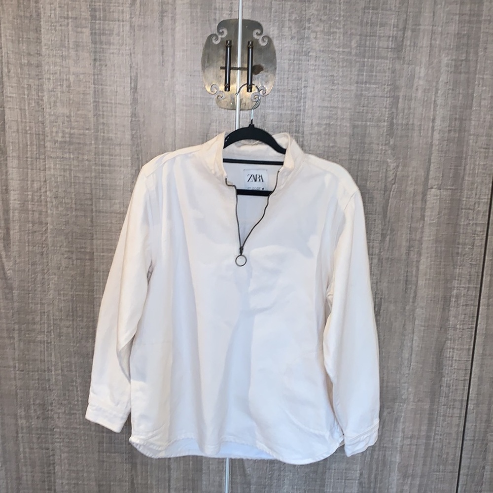 Zara Oversize Over-shirt With‎ Zipper